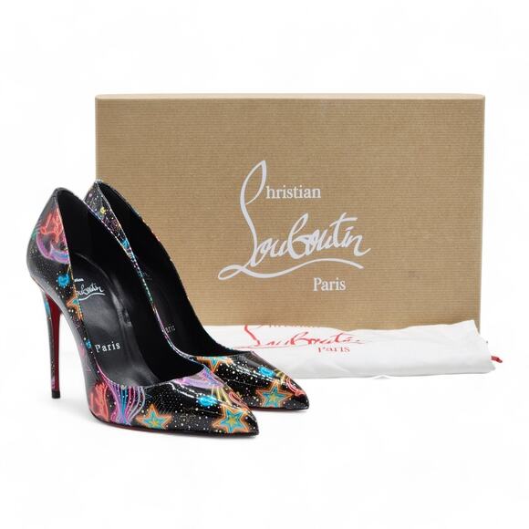 Christian Louboutin Shoes - Christian Louboutin Viva Las Vegas Kate Pumps 100mm - Patent Leather - Black 35